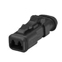 DEUTSCH - TE Connectivity 934451501 Connectors 2CCT BLACK PLUG W/SMALL SEAL & HS