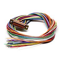 ITT Cannon M83513/04-G03C Receptacle Connectors Micro D Metal Shell - 0.050 inch spacingReceptacle, Connector51 ContactCrimp18 inch long, #26AWG per MIL-W-22759/11-26  Color Coded per MIL-STD-681, System 1, 10 colors repeating