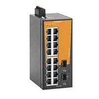 Weidmuller 2908170000 Unmanaged Ethernet Switches IE-SW-BLB-18-16TX-2GESFP Network switch, unmanaged, Fast/Gigabit Ethernet, Number of ports: 16x RJ45, 2x 100/1000BaseSFP Slot, IP30, -40 C...75 C