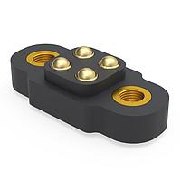 Mill-Max 847-22-012-10-011101 Spring-Loaded 12 Pin 4mmPitch DoubleRow TH Omniball Spring-Loaded Con, w 4-40 ThrIns