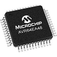 Microchip Technology AVR64EA48T-I/PT MCUs 64KB RWW 6KB RAM 48p TQFP 85C 20MHz CFD 12b ADC PGA 2xComp DAC 3xUART SPI TWI
