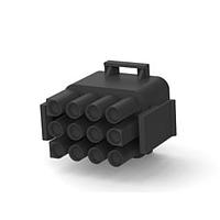 AMP Connectors - TE Connectivity 794851-1 Pin & Socket Connectors 12P UMNL PLG HSG BLK