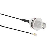 Amphenol RF 095-850-311-250 RF Cable Assemblies RF Connector MHF I LK Right Angle Plug to TNC Straight Jack Bulkhead Front Mount IP67 1.13 mm 50 Ohm 250 mm