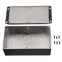 Hammond Manufacturing 1590R1FLBK Die-cast box Diecast Alum wFlange 7.55x2.24x4.38"Blac