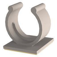 Essentra Components 22SL0750ADCLIP Split Loom Clip Corrugated Tube Clip, Adhesive Mount, 3/4 in