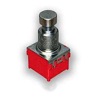 E-Switch FS5700SPMT2B2M1QE Single Pedal Switch PUSHBUTTON, 1A 9VDC, SPDT On-(On), Panel Mount, Rear Solder