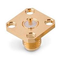 Wurth Elektronik 60312422114521 Panel Receptacles WR-SMA 4-HOLE FLANGE STRAIGHT ROUND POST