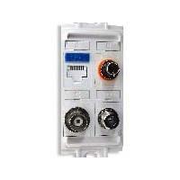 Molex 18040-0225 Decorator Plate SINGLE GANG DECORATOR 4 POS - WHIT