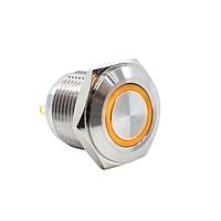 E-Switch PV6F240SS-3K1 Anti-Vandal Anti-vandal, SPST, Off-(On), Panel Mount, Front, Silver, LED, Green/Orange, IP65