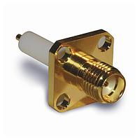 Amphenol RF 132146 Connectors SMA PANEL MOUNT REC 4 HOLE EXT. TEF