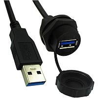 Stewart Connector 67U3BC-002-K USB 3.0 IP67 USB A Fema le to USB A Male