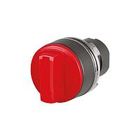 EAO 46-2W28.1CE0.001 Round Actuator, oe 22.3 mm, oe 30 mm, illuminative, Red, short, round, Black, Plastic, Maintained - Maintained, IP65, IK03