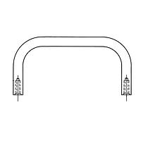 RAF Electronic Hardware 8130-632-SS-20 Handle 1/4 OD X 4.00 Lg X 1-1/2 Ht Round handle