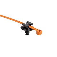 HellermannTyton 156-04029 Cable Mounting & Accessories Heavy Duty Cable Tie/Fir Tree Mount, 8.0"L, 0.03 - 0.28", Panel Thick., PA66HIRHS/PA66HIRHSUV, OG/BK, 500/pkg