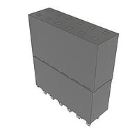 Samtec ESW-106-33-L-D Stackthrough .100" Elevated Socket Strip