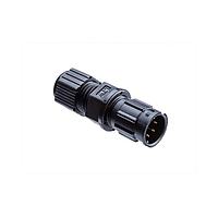 Amphenol LTW BB-02BMMA-LL7001 Standard Circular Connector Ceres, Standard Size, Plastic, 10A, 02 pins, Male Connector, Male Contact, Straight, 2 Points Lock, Solder, Field Installable, F4.5 - F6.5mm, IP67