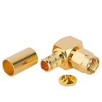 Amphenol RF 132452 Connectors SMA R/A Crimp Plug LMR-240 50 Ohm