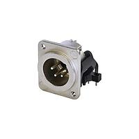NEUTRIK NC4MDM3-H-1 XLR Connectors Receptacle DM3 H-1 series 4 pin male - PCBH - nickel/silver