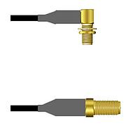 Amphenol Custom Cable Q-2R0720008012i RF Cable Assemblies SMA-RJB/SMA-SJ RG58 12I
