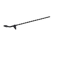 Essentra Components PT-203 Releasable Beaded Tie,Push Mnt,Black,5 in Lg