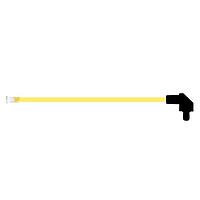 BIVAR SZR1-6.00-F4PYW-4 Flexible Light Pipes with LEDs 6 Inch, Yellow Fiber, Yellow Lens