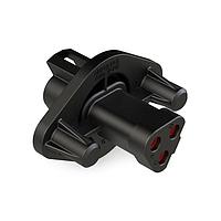 Amphenol SINE Systems AT04-3P-PM13 Connectors 3 Pin Rcpt Panel Mnt Self-Thread Blk Cap