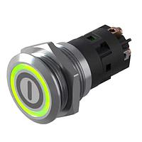 EAO 82-5152.1134.B002 Anti-Vandal 19 mm, Indicator, Aluminium, flush/flush, Solderingterminal, Contacts, Ring, Red, 12 V AC/DC