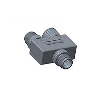 Amphenol LTW SS-080808-MMF-YS001 Y-Adapter Circular Metric Connector, Y Adaptor, Metal, A Coding, 2A, 08 pins, (End 1) Male Male, (End 2) Male Male, (End 3) Female Female, Screw Thread, IP68 Mated