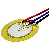 Same Sky (formerly CUI Devices) CEB-21018-L100 Piezoelectric Diaphragms buzzer, 21mm round, 0.18mm deep, P, 3.1 kHz, 30V, no driving circuit, lead wires