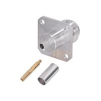 Radiall R161282000W Connectors N / STRAIGHT SQUARE FLANGE JACK FULL CRIMP-TYPE - CABLE 5/50 S