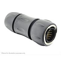 Eaton Souriau-Sunbank UTGX6JC14E19PX Plugs Plug, with cable gland backshell, with 19 male solder contacts, IP68/69K in unmated conditions, keying X