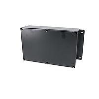 Bud Industries CU-4247-B Enclosures Econobox Diecast Aluminum Box with Mounting Bracket Black (7.4 X 2.2 X 4.7 In)
