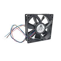 Delta Electronics, Inc. AFC0912D-AF00 Tubeaxial Fan, 92x25mm, 12VDC, 102.59CFM, 9W, 0.75A, 53dBA, Ball, 4-Leads, Tach/PWM