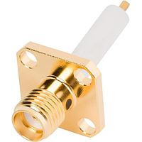 Amphenol SV Microwave 2950-6061 Single Port Connectors SMA F FlangMountConn 4 Hole (Candlestick)