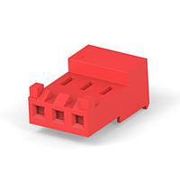 AMP Connectors - TE Connectivity 3-647478-3 Receptacle Housing 03P MTA156 ASY 22AWG RED LF