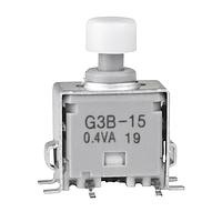 NKK Switches G3B15AB-XB Pushbutton Switches SPDT ON(ON) STRAIGHT BRACKET SMT WHT CAP