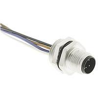 HARTING 21033711405 M12 PFT M12 D-code 4pin male panel feed through (M16) to 0.5m AWG20 flying leads