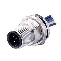 Same Sky (formerly CUI Devices) CDM1221-12A-MW-F9-050-67 Straight M12 Male Panel mount, Solder Type, Front Fastened PG9?ACode 12PIN , Screw Copper alloy, 050M