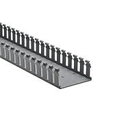 HellermannTyton 181-42008 Slotted Wall Wiring Duct Slotted Wall Wiring Duct, 4" x 2", Non-Adhesive, PVC, Gray, 120ft/Carton