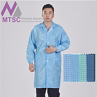ANTISTAT ESDsmock-C long-type smocks (kẻ caro)