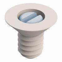 Essentra Components 390632A025 Machine Screw Insltd Screw, Metal Core, 82 Deg, #6-32, .250 Lg, Natural, Nylon, Steel