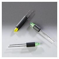 BIVAR ELM22303SYC LED Circuit Board Indicators Vertical LED Assembly, 0.23 in. Length, 3 mm Super Yellow LED w\ Water Clear Lens, Black PVC Alloy,  585 nm