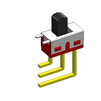 Dailywell 5MS1S202AM7RES Slide Switches Slide SPDT switch on-on vertical right angle pc thru-hole