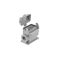 HARTING 19300107297 Locking 10B Surface Mount Housing, Single Lever, High Construction, 2xM32 w/ metal cover