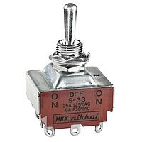 NKK Switches S33 Medium capacity standard size toggles 20A 125-250VAC 20VDC 3PDT ON-OFF-ON SLDR