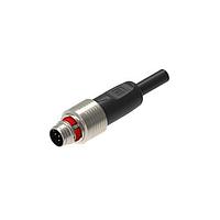 Lumberg Automation PP12M-MSSV5A-0253-0500 Sensor Cables / Actuator Cables M12 pigtail, Push Pull, CANopen/DevicerNet cable, PUR black cable, shielded, male, straight, D-coded, 4-Pin + Shield Pin, Data: 2x0.25 mm + Power: 2x0.34 mm