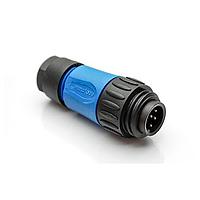 Amphenol Tuchel C016 10H006 010 10 Cable Plugs 6+PE MALE STRT BLUE CRIMP INT STR REL