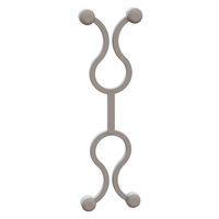 Essentra Components 23DBEZ002 Twist Ties Dual Twist Lock, .688 Spacer, .40-.50 Bundle Range