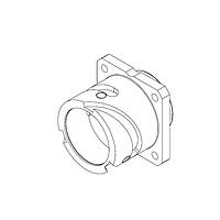 Amphenol Industrial GTCE02R22-22S(023) Connectors GTC-E, square flange receptacle, bayonet, shell size 22, 4 sz 8 skt silver plated, crimp, without rear accessory, nickel plating, ROHS