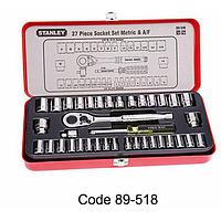 STANLEY 89-518 37 pcs 1/4 & 3/8 drive socket set